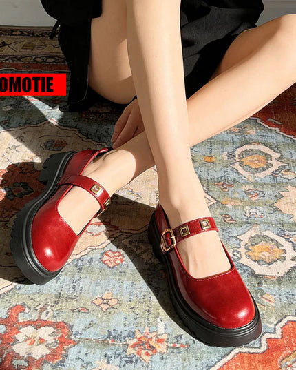 Pantofi casual de dama,Din piele ecologica,P1285,Visiniu OEM