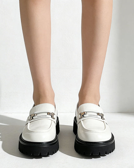 Pantofi casual de dama din piele ecologica, P1269 - Alb