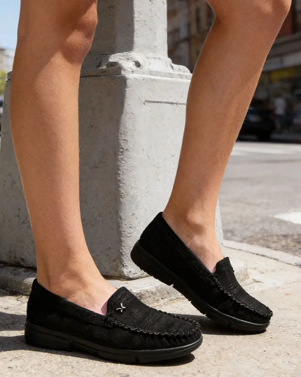 Pantofi casual de dama,Usor,Din piele ecologica,Cu Brant din piele Naturala,P1263,Negru OEM