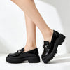 Pantofi casual de dama,Din piele ecologica,P1269,Negru Lucios
