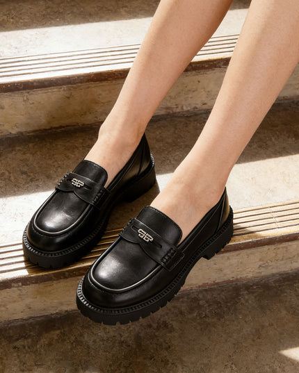 Pantofi casual de dama din piele ecologica, PA1264 - Negru