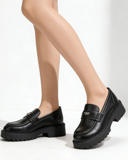 Pantofi casual de dama din piele ecologica, PA1264 - Negru