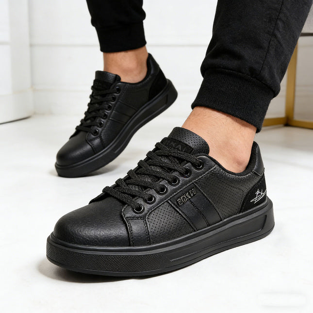 Pantofi sport de barbati,din piele ecologica,B4073,Negru