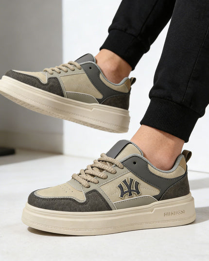 Pantofi sport de barbati din piele ecologica, B4067 - Verde