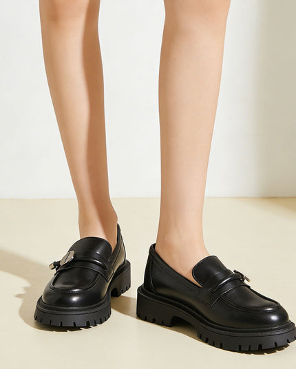 Pantofi casual de dama din piele ecologica, P1265 - Negru
