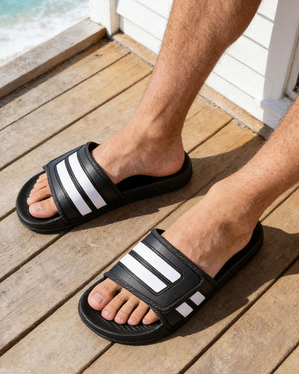 Papuci de casa Barbati din PVC, PB2032 - Negru