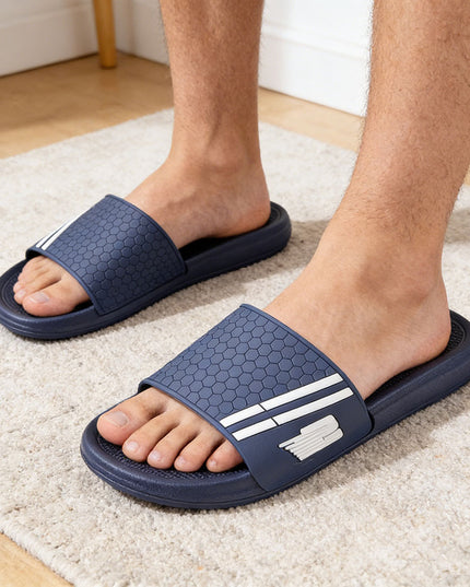 Papuci de casa Barbati din PVC, PB2031 - Albastru