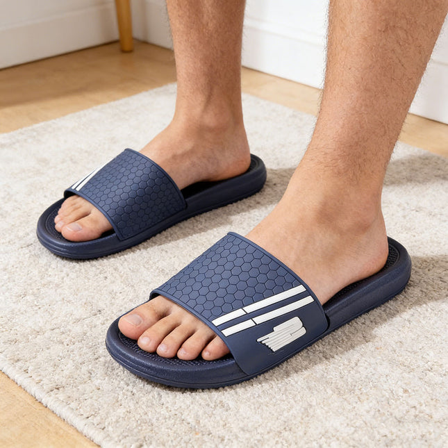 Papuci de casa Barbati din PVC, PB2031 - Albastru