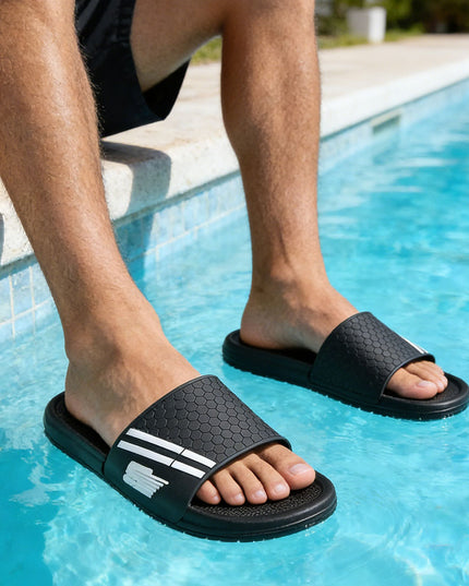 Papuci de casa Barbati din PVC, PB2031 - Negru