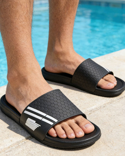 Papuci de casa Barbati din PVC, PB2031 - Negru