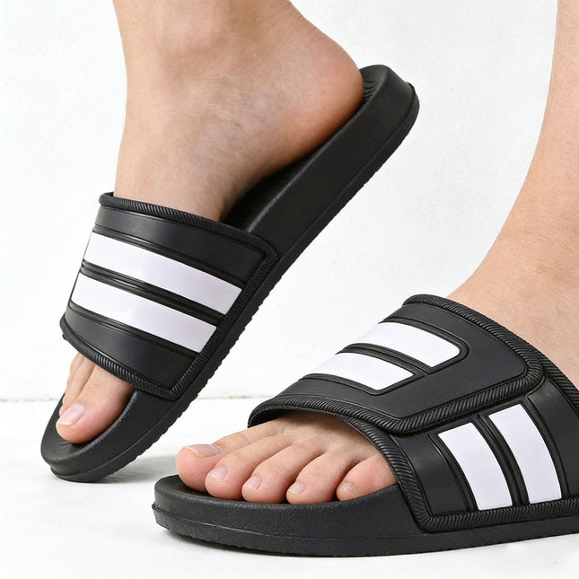Papuci de casa Barbati din PVC, PB2032 - Negru