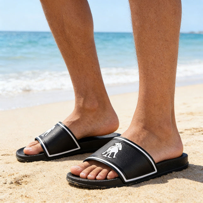 Papuci de casa Barbati din PVC, PB2029 - Negru