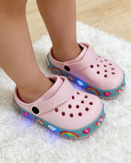 Papuci De Copii cu Lumini LED, din spuma, PC10 - Roz