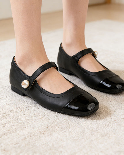 Balerini Casual De Dama din piele ecologica, BL502 - Negru