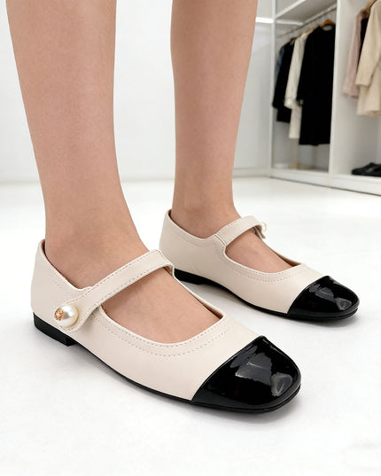 Balerini Casual De Dama din piele ecologica, BL502 - Nude