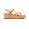 Sandale de dama,Cu platforma,Din Piele Ecologica,SA47,Kaki