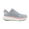 Pantofi sport de dama, 0144, usori, din material textil, Gri cu Roz