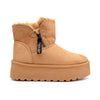 Cizme de dama,tip Ugg,Din piele ecologica intoarsa,imblanite,CD1017,Camel