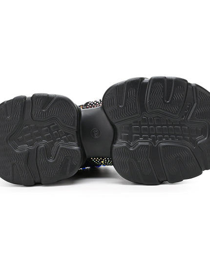 Pantofi sport de dama usori, cu platforma, D1322 - Negru