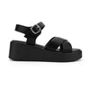 Sandale de dama,Cu platforma,Din Piele Ecologica,SA47,Negru