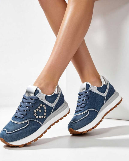 Pantofi sport De dama,Din Denim,D1399.Albastru
