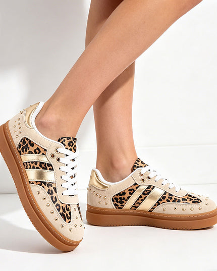 Pantofi Sport De Dama,Din piele ecologica intoarsa,D1420,Bej