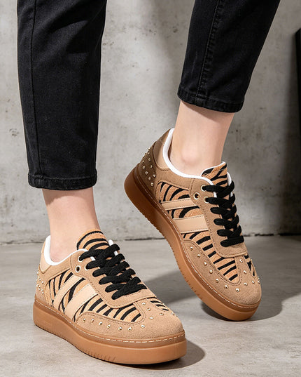 Pantofi Sport De Dama din piele ecologica intoarsa, D1420 - Leopard