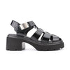 Sandale de dama,Cu Toc Gros,Din Piele Ecologica,SA72,Negru