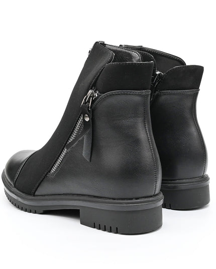 Ghete de dama,Din piele ecologica cu interior imblanit,GD1039,Negru