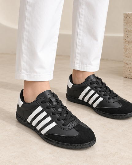 Pantofi sport de dama,D1303,Din piele ecologica,Negru