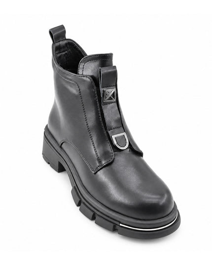 Ghete de dama,Din piele ecologica cu interior imblanit,GD1129,Negru