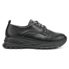Pantofi casual de dama,Din piele ecologica,Cu siret,P1234,Negru