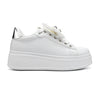Pantofi Sport De Dama,Din piele Ecologica,Cu Fundita Mantarme,D1356,Alb
