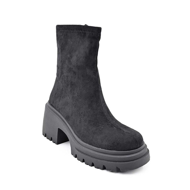 Ghete de dama,Din piele ecologica cu interior imblanit,GD1126,Negru