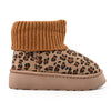 Cizme de dama,tip Ugg,Din piele ecologica intoarsa,imblanite,CD1055,Leopard