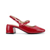 Pantofi casual de dama,Cu Toc Groasa,Din piele ecologica,P1286,Visiniu