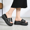 Papuci Casual De Dama,Din piele ecologica,PD1101,Negru