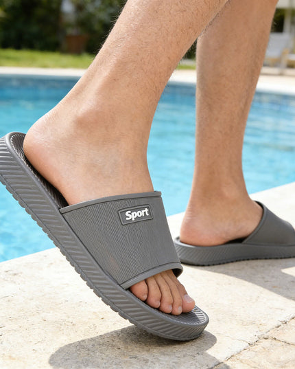 Papuci de casa Barbati din PVC, PB2028 - Gri