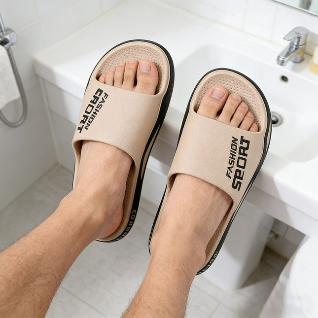 Papuci de casa Barbati din PVC, PB2027 - Kaki