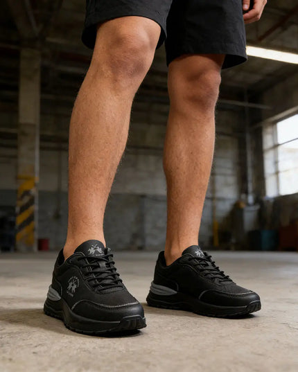 Pantofi sport de barbati,Piele ecologica,1256 ,Negru OEM