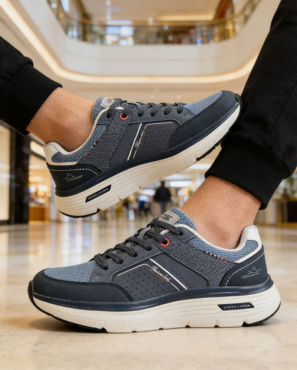 Pantofi sport de barbati din piele ecologica, B4061 - Albastru