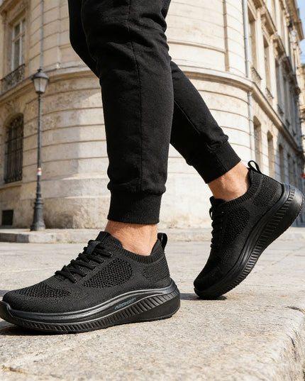 Pantofi sport de barbati din material textil - B4045.Negru