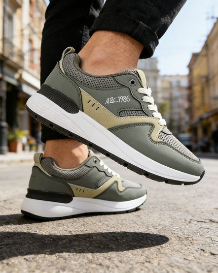 Pantofi sport de barbati din material textil, B4053 - Verde