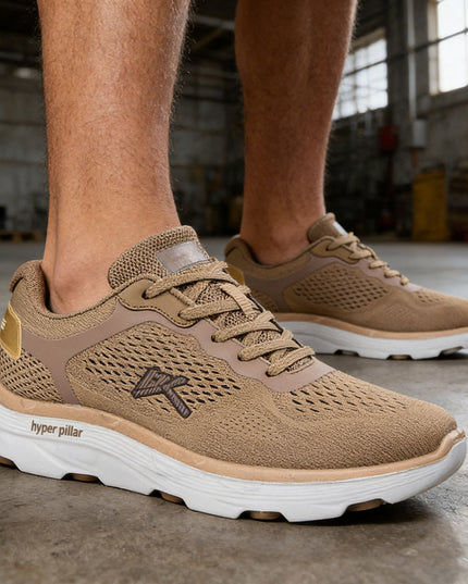 Pantofi sport de barbati din material textil - B4047.Khaki