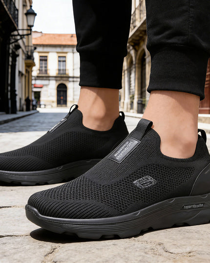 Pantofi sport de barbati din material textil, B4029 - Negru