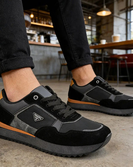 Pantofi sport de barbati,Din piele ecologica,B1298,Negru OEM
