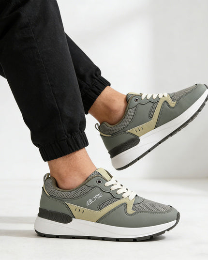 Pantofi sport de barbati din material textil, B4053 - Verde