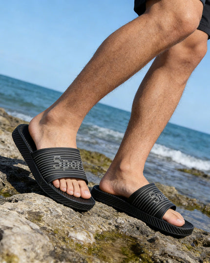 Papuci de casa Barbati din PVC, PB2026 - Negru