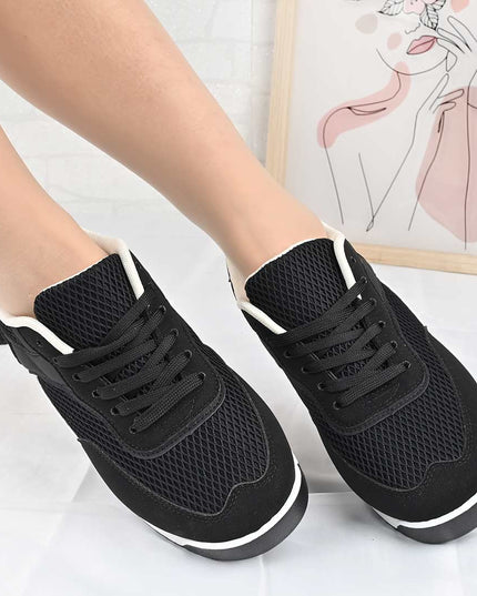 Pantofi Sport De Dama din material textil, D1495 - Negru