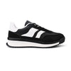 Pantofi Sport De Dama,Din Piele Ecologica Intoarsa,D1445,Negru cu Alb